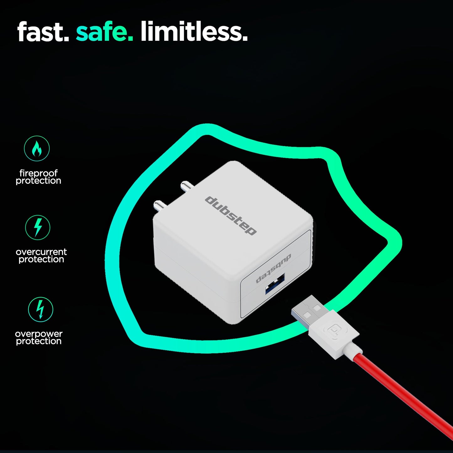 Sprint All In One 25W 5A Fast Charging Adapter with Cable (USB To Type-C)