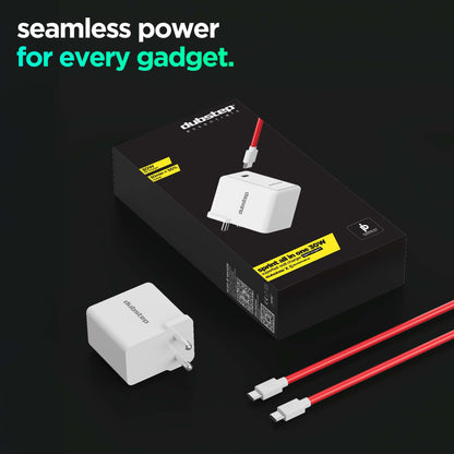 Sprint All In One 30W 6A Fast Charging Adapter with Cable (Type-C to Type-C)
