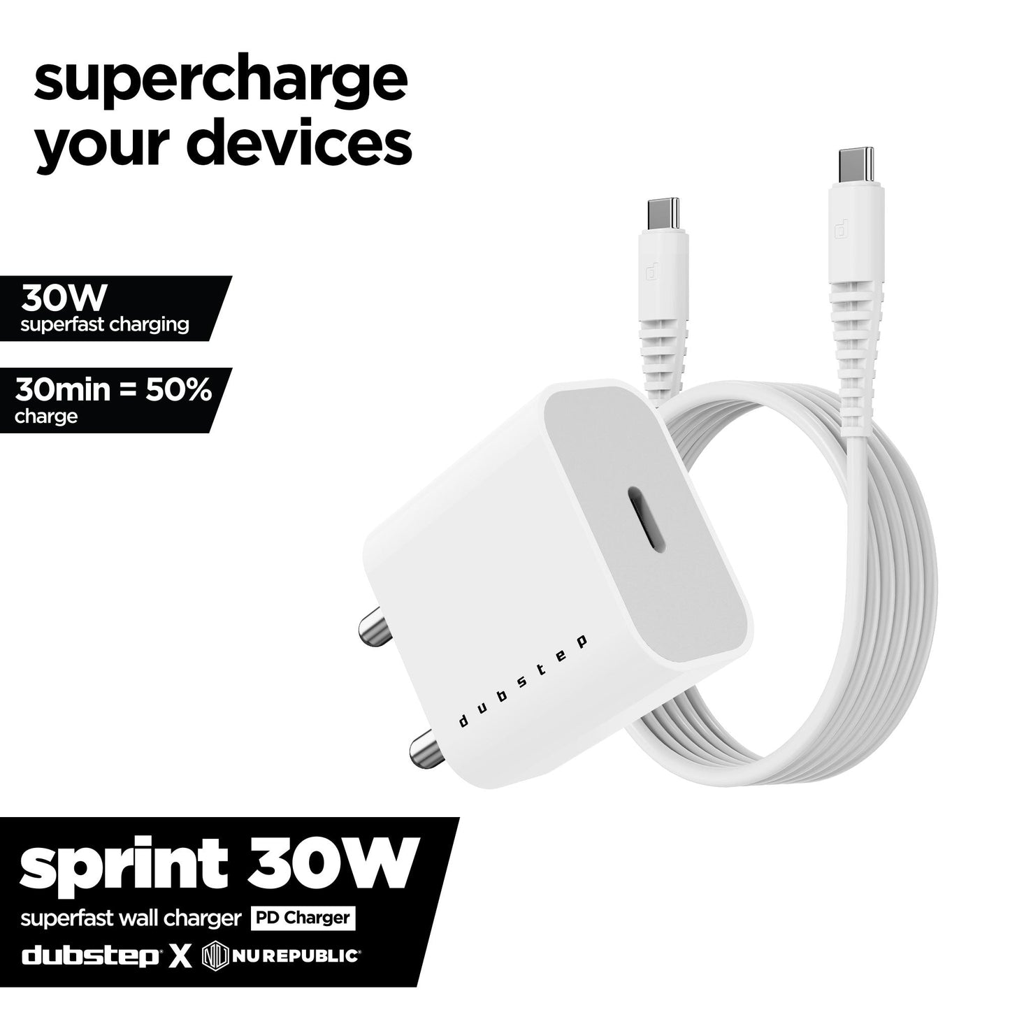 Sprint 30w PD with Type-C to Type-C
