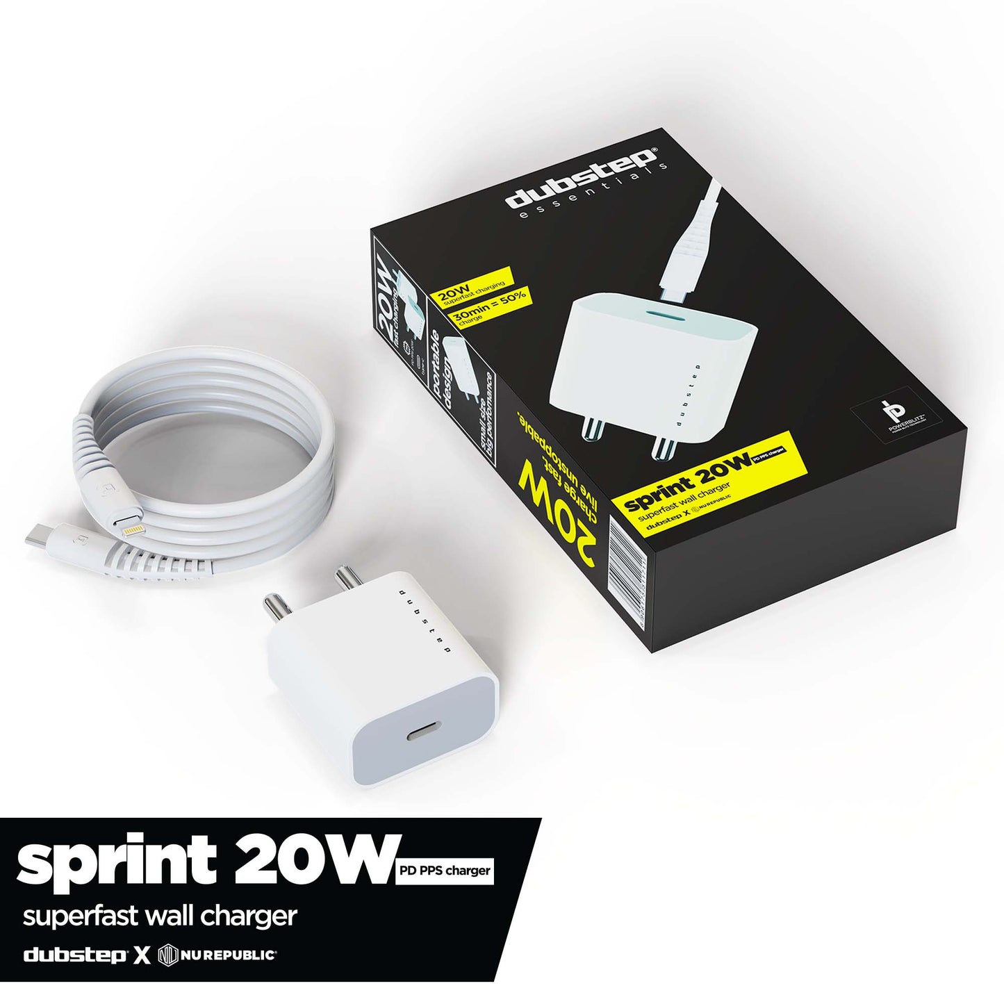 Sprint 20w PD Charger With Cable